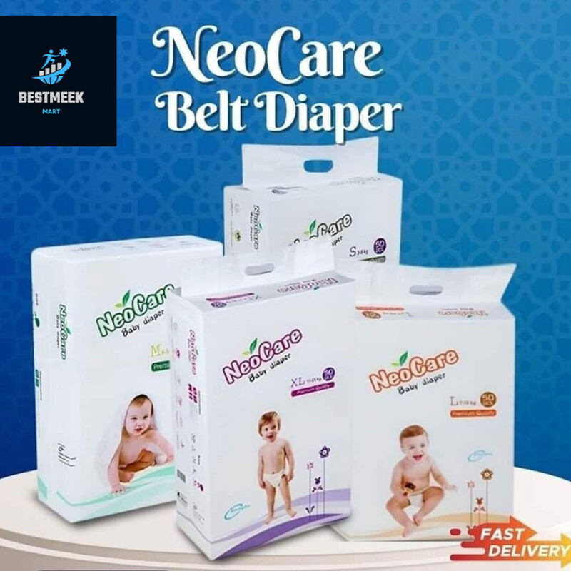 NeoCare Premium Belt System Baby Diaper নিওকেয়ার প্রিমিয়াম বেল্ট সিস্টেম বেবি ডায়াপার